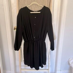 Boohoo Black Long Sleeve Dress
